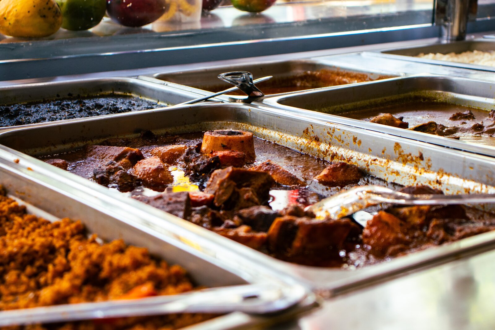Close-up of freshly cooked dishes
