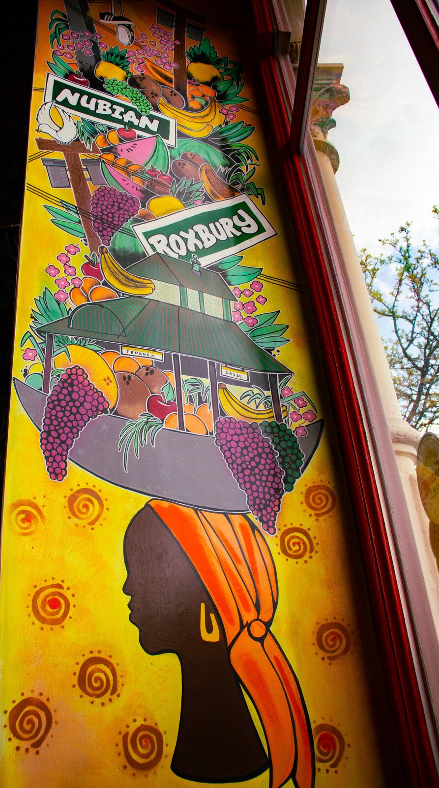 Mural celebrating community and the Roxbury neighborhood