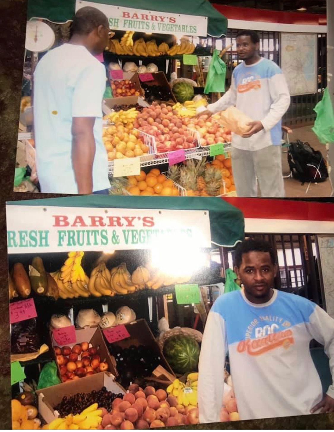 Ahmad Barry Jr. during his Haymarket years selling fruits and vegetables